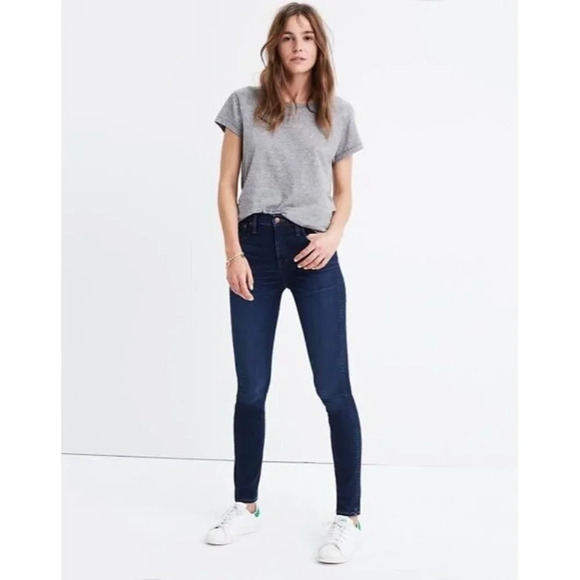 Madewell 10" High-Rise Skinny‎ Jeans in Hayes Wash Size 25 NWT $128 - Picture 1 of 12